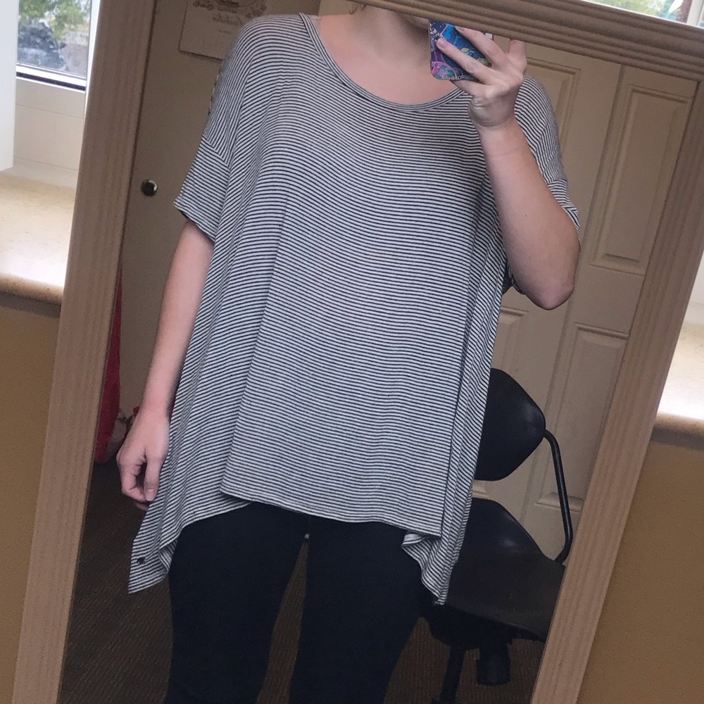 American Eagle Striped Flowy Shirt